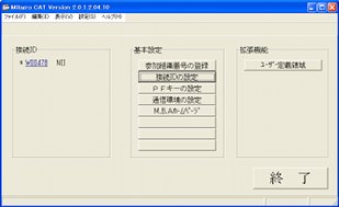 MILAGROのトップ画面